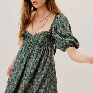 EUC For Love & Lemons Floral Alisa Mini Dress Small Wimsygoth $233 Cottagecore
